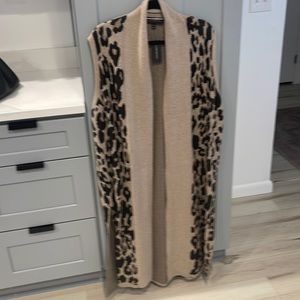 Lane Bryant leopard sweater vest